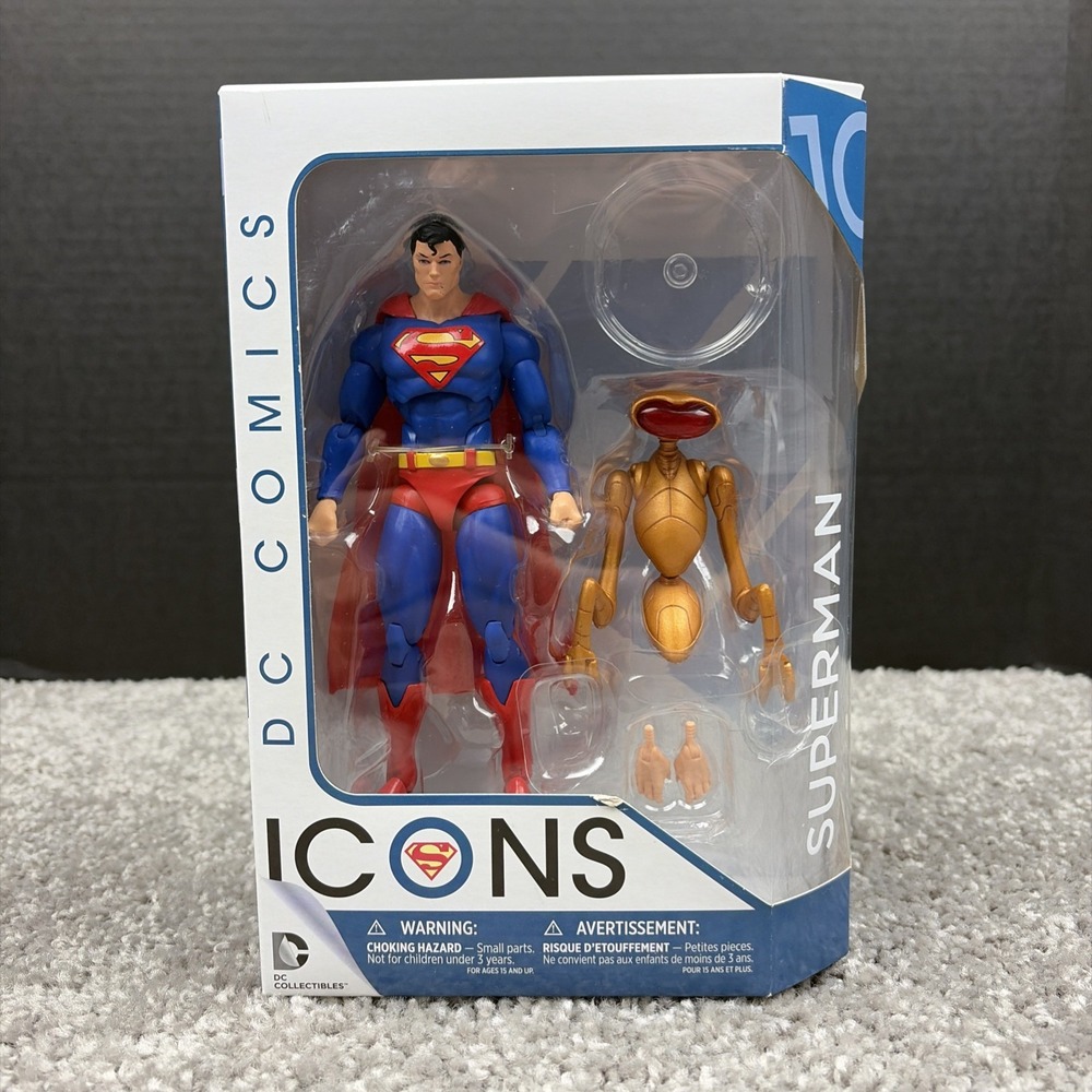 DC Comics Icons Superman Man of Steel Collectibles Action Figure w/ Kelex in BOX